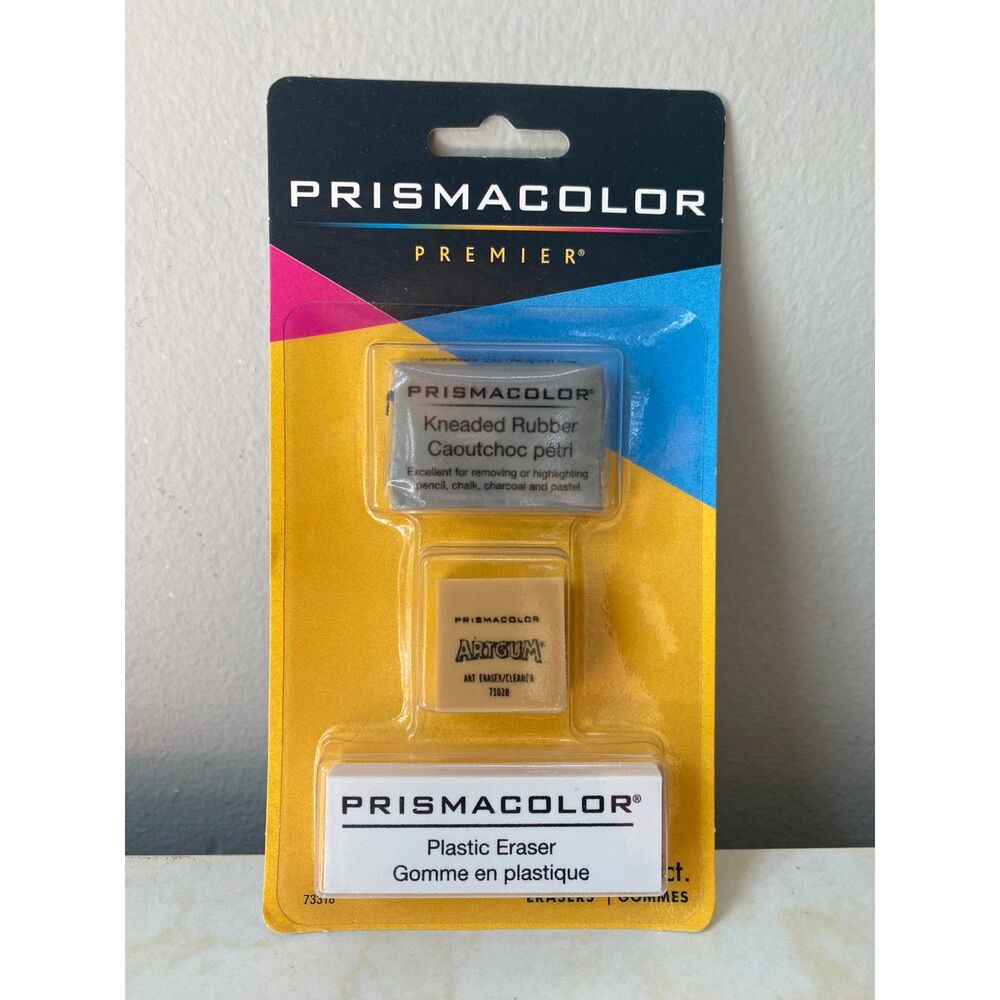 NEW Prismacolor 3 Eraser Pack  for graphite & colored pencils